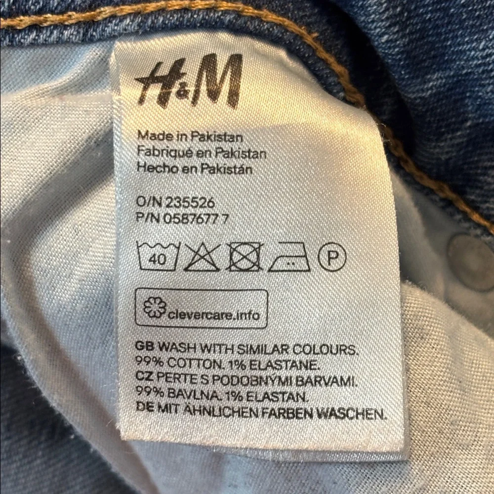 H&M &denim Slim Ankle Denim Jeans